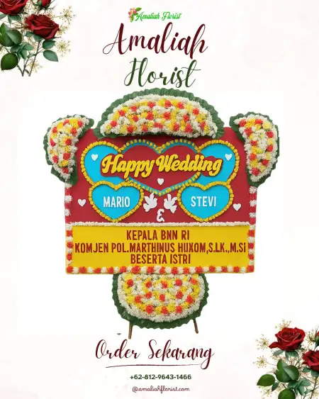 Papan Bunga Pernikahan Pulau Kemang
